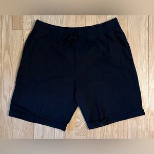 Hanes Women's French Terry Bermuda Shorts, 11", Black, Size 2X